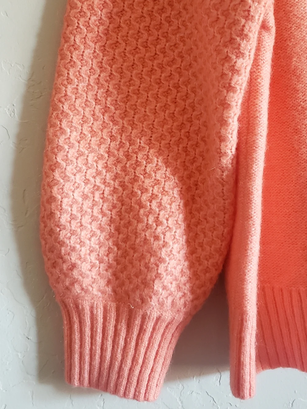 J. Crew Re-Imagined Orange Sweater Womens Chunky XXL Wool Comfy Baloon Sleeve